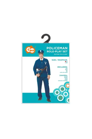 Strój dla dorosłych Policjant rozm.52