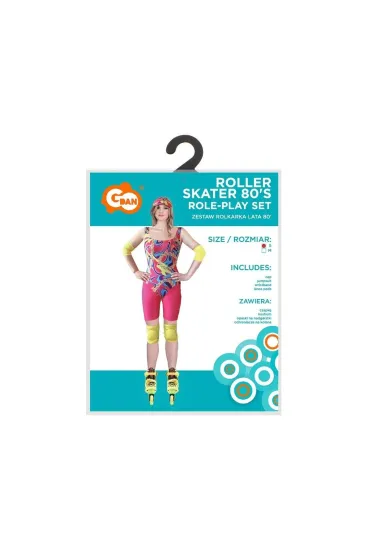 Strój dla dorosłych Rolkarka Lata 80' rozm. S