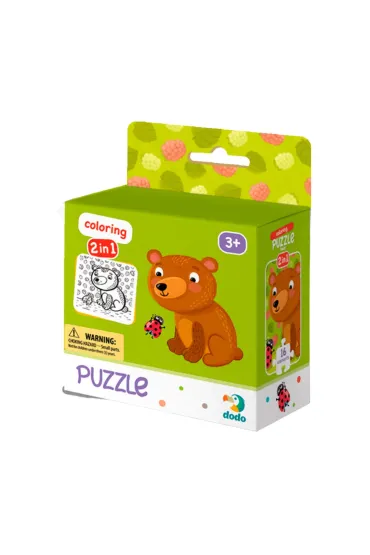 Puzzle 16 el. Misiek + kolorowanka