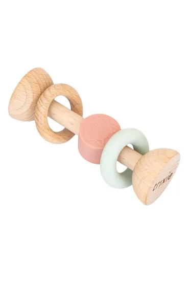 Grzechotka drewniana silikonowa Kot