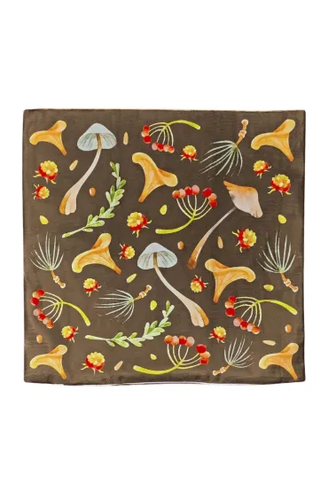 Poszewka z nadrukiem dwustronnym. Grzyby