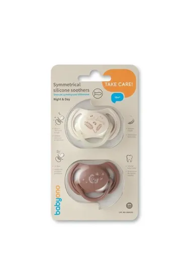 Smoczki symetryczne silikonowe 18 m+