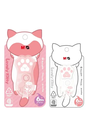 Korektor w taśmie 6m x 5mm kocia łapka Lovely Kitty