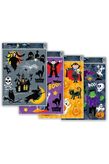 Naklejka Halloween brokat MIX 30x42cm