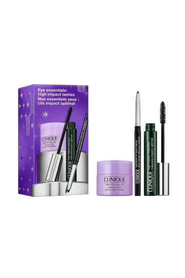 SET Eye Essentials High Impact Lashes High Impact Mascara tusz do rzęs + balsam do rzęs + Easy Liquid Liner Eyeliner eyeliner