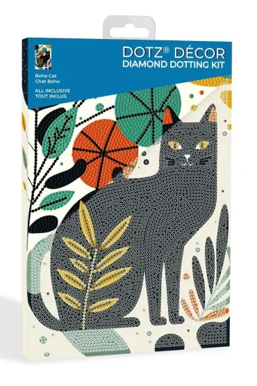 Haft diamentowy - Adults Boho Cat