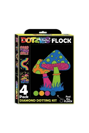 Haft diamentowy - Adults Flocked Neon Good Vibes 4pack