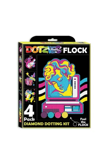 Haft diamentowy - Adults Flocked Neon Retro Classic 4pack