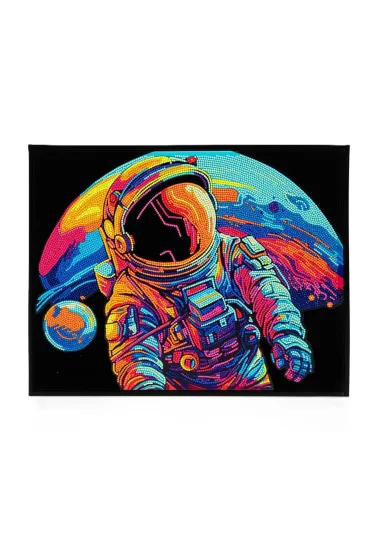 Haft diamentowy - Adults Flocked Neon Astronaut
