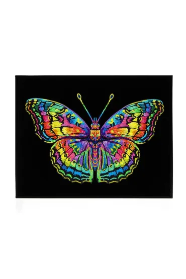 Haft diamentowy - Adults Flocked Neon Butterfly