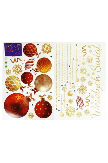 Naklejki elektrostatyczne bombki