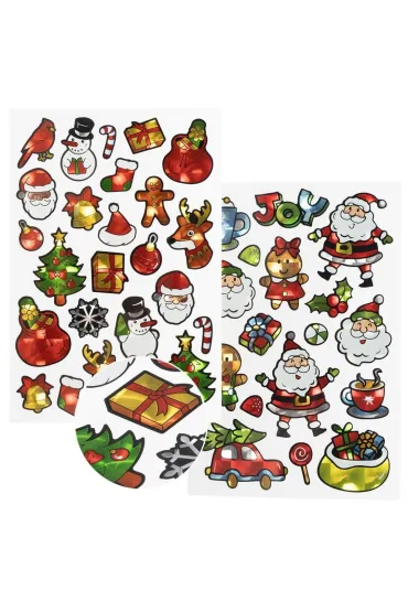 Naklejki świąteczne wzory holograficzne