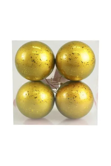 Bombki z efektem rosy złote 4 szt