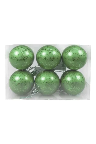 Bombki z efektem rosy szałwiowe 6 szt