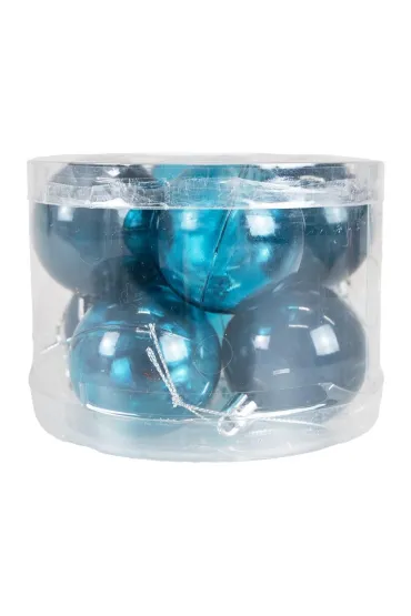 Bombki transparentne niebieskie 8 szt