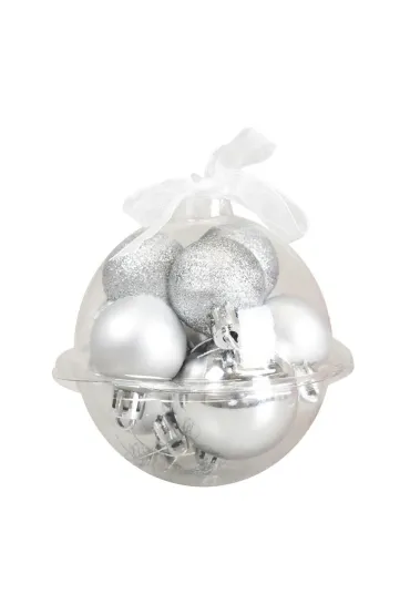 Bombki srebrne 9 szt