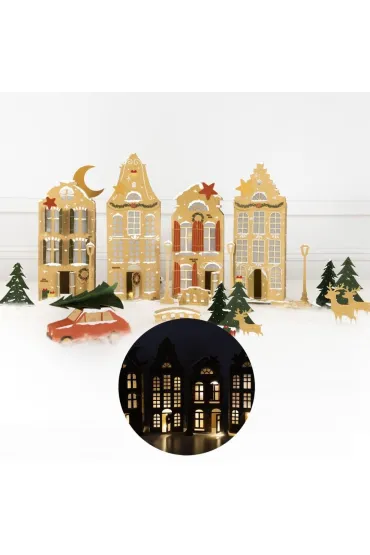 Świąteczne domki DIY (z lampkami led i markerem)