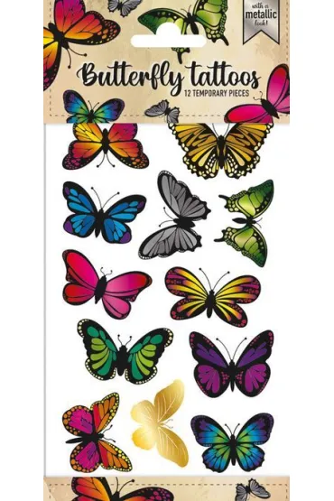 Tatuaże motyle 12szt