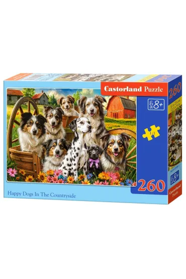 Puzzle 260 el. Happy Dogs In The Countryside