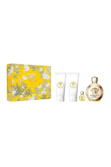 SET Eros Pour Femme EDP spray + SHOWER GEL + BODY LOTION + MINIATURA EDP