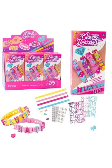 Bransoletki DIY zawieszki wzory litery