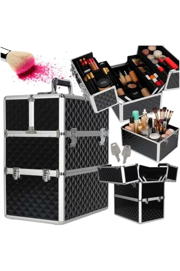 Kuferek na kosmetyki walizka organizer kosmetyczny XXL 3D