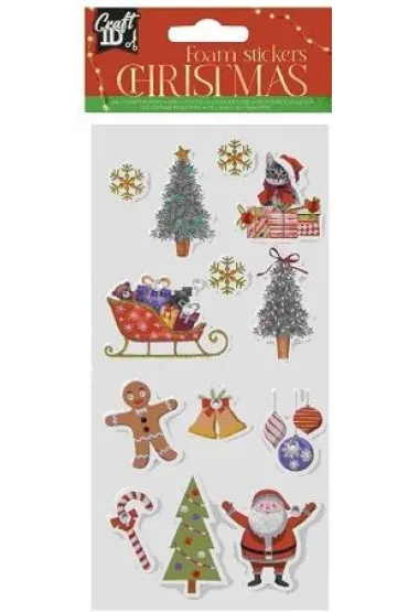Świąteczne naklejki piankowe