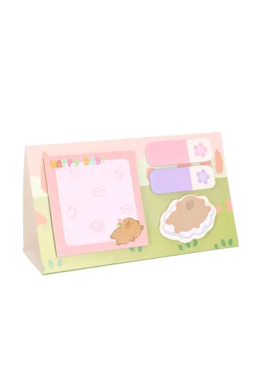 Karteczki samoprzylepne Kapibara z kwiatkiem