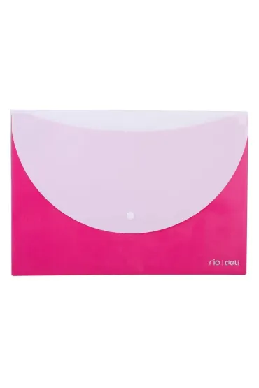 Teczka kopertowa A4 na zatrzask Rio różowa