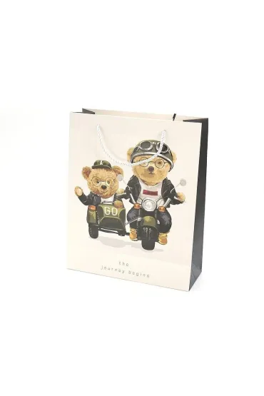 Torebka prezentowa Pluszaki 32x26x10cm MIX