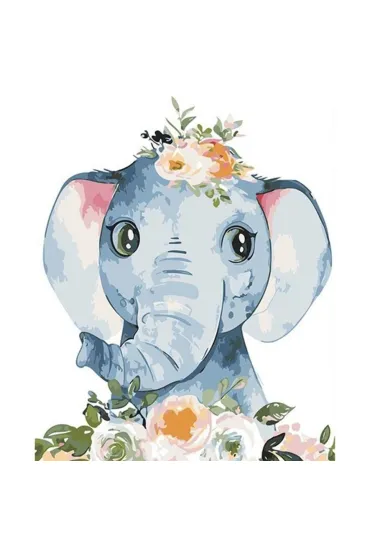 Malowanie po numerach - Słonik