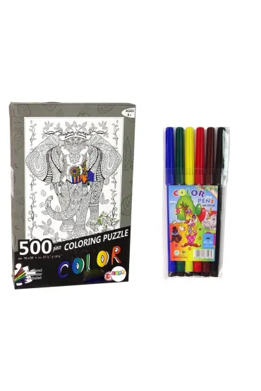 Puzzle 500 el. do kolorowania Słoń