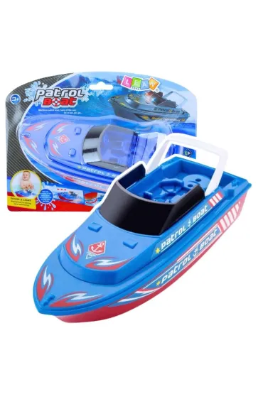 Łódź patrolowa na baterie niebieska