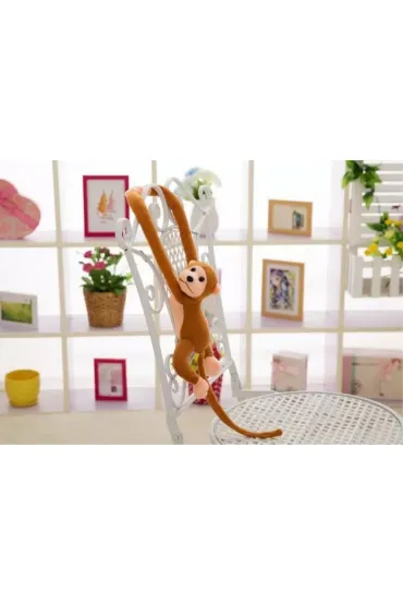 Maskotka małpka z dźwiękiem ciemno brązowa 80cm