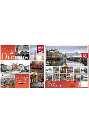 Kalendarz 2026 ścienny Classic City of Dreams