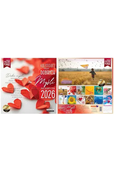 Kalendarz 2026 ścienny Classic Dobrych myśli