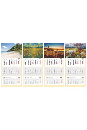 Kalendarz 2026 trójdzielny mix