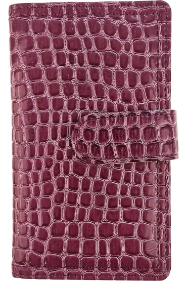 Kalendarz 2026 B6 dzienny z zapięciem krokodyl fioletowy