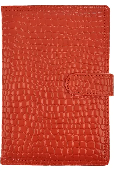 Kalendarz 2026 A5 tygodniowy z zapięciem krokodyl czerwony