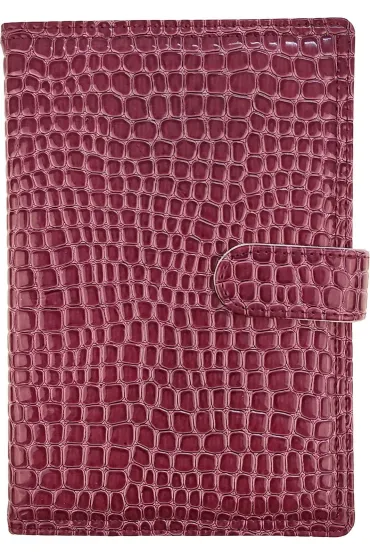 Kalendarz 2026 A5 tygodniowy z zapięciem krokodyl fioletowy