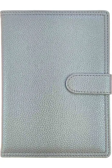 Kalendarz 2026 B5 dzienny z zapięciem hologram błękitny