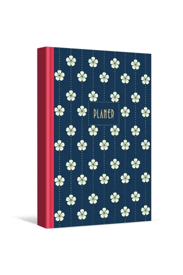 Planer dzienny białe kwiatki