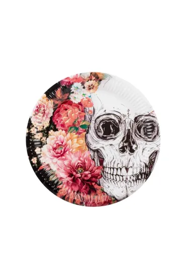 Talerzyki papierowe Day of the dead 23cm 10 szt