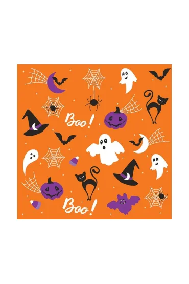 Serwetki papierowe Halloween Orange 33x33cm 20 szt