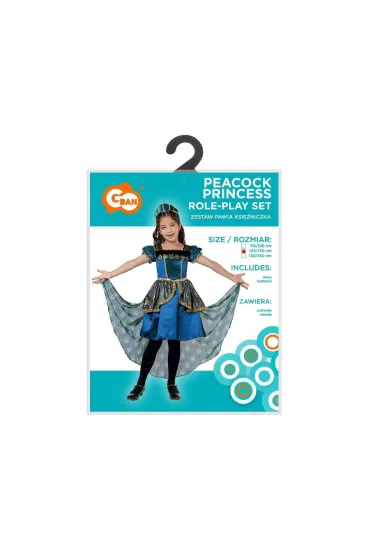 Strój dla dzieci Pawia Księżniczka rozm.120/130cm