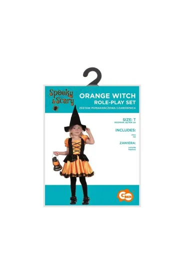 Strój dla dzieci Pomarańczowa Czarownica r.92/104