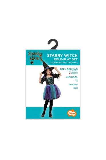Strój dla dzieci Gwiezdna Czarownica rozm.130/140