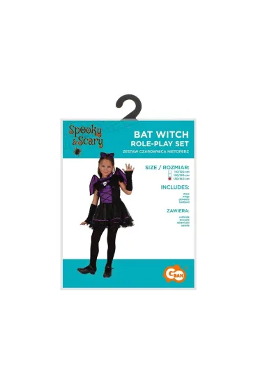 Zestaw dla dzieci Czarownica Nietoperz 130/140cm