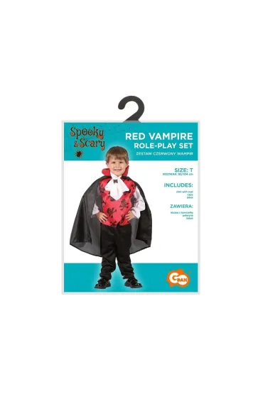 Zestaw dla dzieci Czerwony Wampir rozm. 92/104cm