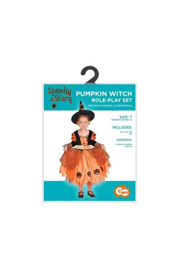 Zestaw dla dzieci Dyniowa Czarownica rozm. 92/104